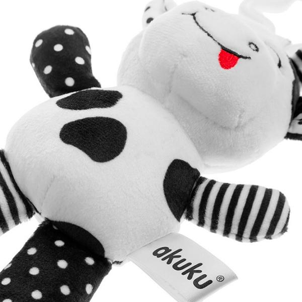 Jucărie pentru pătuțuri și cărucioare Akuku Animals Cow 14031 0+ / Black photo 3
