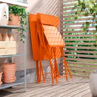 Садовый стул Ikea Sundso Металл / Металл / Оранжевый Оранжевый photo 2