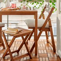 Садовый стул Ikea Nammaro Массив / Массив / Коричневый Brown photo 3