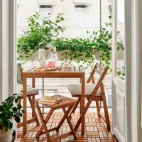 Садовый стул Ikea Nammaro Массив / Массив / Коричневый Brown photo 5