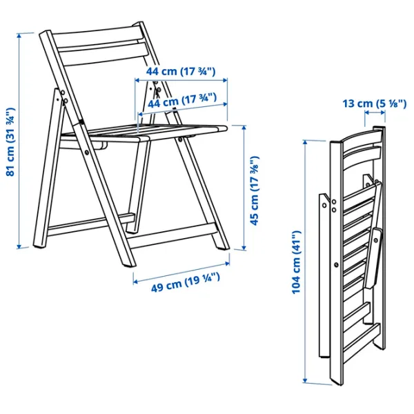 Садовый стул Ikea Nammaro Массив / Массив / Коричневый Brown photo 6 Садовый стул Ikea Nammaro Массив / Массив / Коричневый Brown photo 6