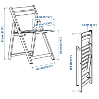 Садовый стул Ikea Nammaro Массив / Массив / Коричневый Brown photo 6