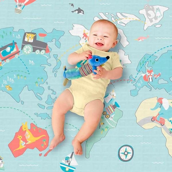 Covoraş pentru joc Skip Hop Little Travelers (243103) 0+/ Dreptunghiular/ Blue photo 5