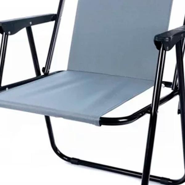 Scaun de grădină Gotel L66E Aluminiu / Poliester / Gray Black photo 3