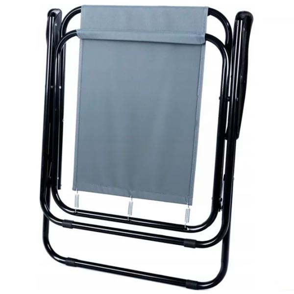 Scaun de grădină Gotel L66E Aluminiu / Poliester / Gray Black photo 4