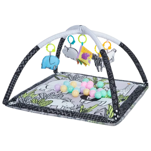 Covoraş pentru joc Kikka Boo Jungle () 0+/ Dreptunghiular/ Gray photo 3 Covoraş pentru joc Kikka Boo Jungle () 0+/ Dreptunghiular/ Gray photo 3