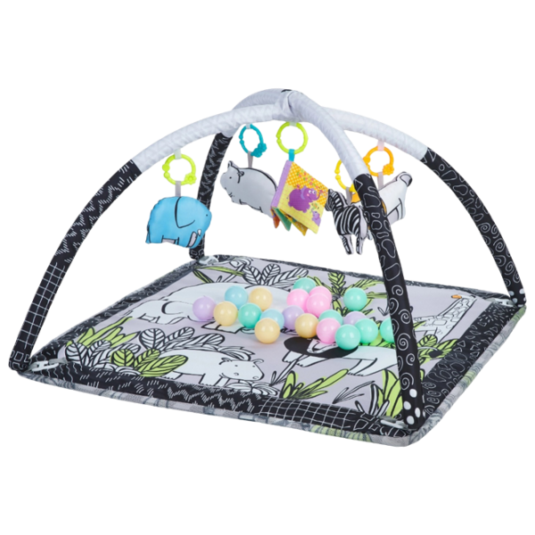 Covoraş pentru joc Kikka Boo Jungle () 0+/ Dreptunghiular/ Gray photo 3 Covoraş pentru joc Kikka Boo Jungle () 0+/ Dreptunghiular/ Gray photo 3