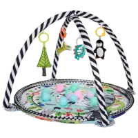 Covoraş pentru joc Kikka Boo Animals World () 0+/ Rotund/ Gray photo 4