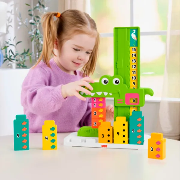 Интерактивная игрушка Fisher Price Учимся вместе Яркий аллигатор JCT13 3+ / Разноцветный Зеленый photo 4
