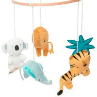 Carusel pentru pătuc Premaman Animals Crazy Jungle PEVFPX-JAM-UNQ / Wood photo 2