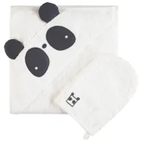 Prosop pentru bebeluși Premaman Panda  80 x 80 cm / Bumbac / White