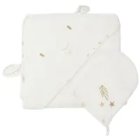 Prosop pentru bebeluși Premaman Magic Winter 80 x 80 cm / Bumbac / White