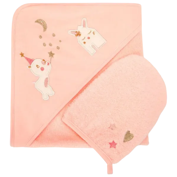 Prosop pentru bebeluși Premaman Little Princess 80 x 80 cm / Bumbac / Pink photo 1 Prosop pentru bebeluși Premaman Little Princess 80 x 80 cm / Bumbac / Pink photo 1