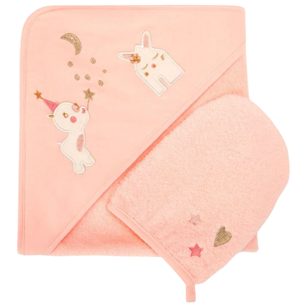 Prosop pentru bebeluși Premaman Little Princess 80 x 80 cm / Bumbac / Pink photo 1 Prosop pentru bebeluși Premaman Little Princess 80 x 80 cm / Bumbac / Pink photo 1