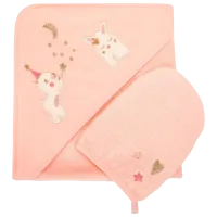 Prosop pentru bebeluși Premaman Little Princess 80 x 80 cm / Bumbac / Pink