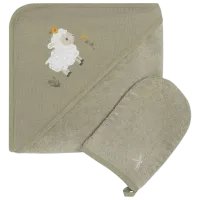 Детское полотенце Premaman Life on the Farm 80 x 80 см / Хлопок / Хаки