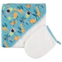 Детское полотенце Premaman Crazy Jungle 80 x 80 см / Хлопок / Синий