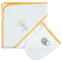 Детское полотенце Premaman Little Friends 80 x 80 см / Хлопок / Белый