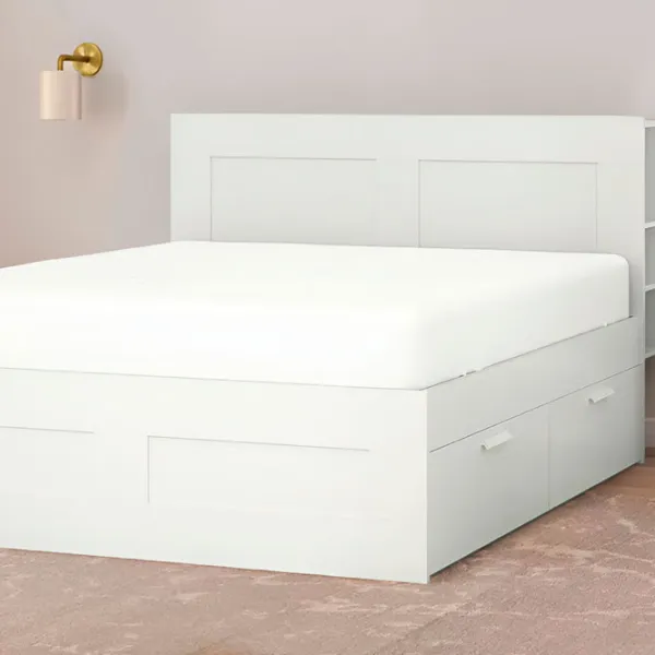 Кровать Ikea Brimnes 160 x 200 см / ЛДСП / Белый photo 3