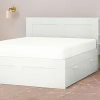 Кровать Ikea Brimnes 180 x 200 см / ЛДСП / Белый photo 3