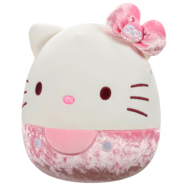 Jucărie moale Squishmallows Hello Kitty Velvet edition W21 SQHK821V 5+ / White photo 2 Jucărie moale Squishmallows Hello Kitty Velvet edition W21 SQHK821V 5+ / White photo 2