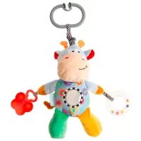 Jucarie zornaitoare pentru carucior BabyJem Văcuța de la 0 luni