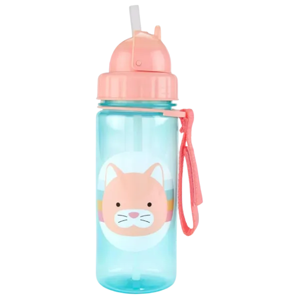 Sticluță cu pai Skip Hop Zoo 0.3845l 1 an / Plastic / Blue photo 1
