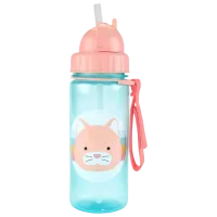 Sticluță cu pai Skip Hop Zoo 0.3845l 1 an / Plastic / Blue