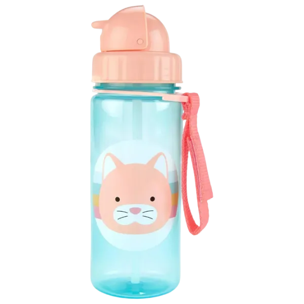 Sticluță cu pai Skip Hop Zoo 0.3845l 1 an / Plastic / Blue photo 2