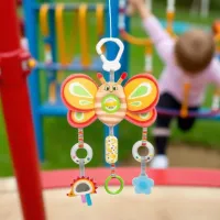 Jucărie pentru pătuțuri și cărucioare Sensillo Butterfly Z-0520 0+ / Yellow photo 5