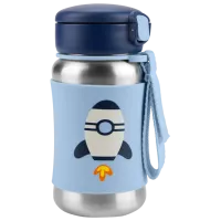 Бутылочка с соломинкой Skip Hop Spark 0.35л 24 месяцев / Нержавеющая сталь / Синий