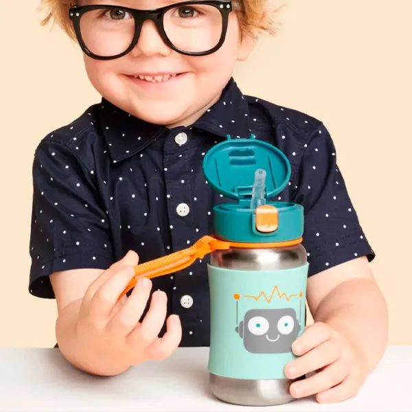 Бутылочка с соломинкой Skip Hop Spark 0.35л 24 месяцев / Нержавеющая сталь / Зеленый photo 3