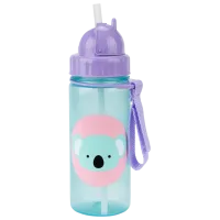 Бутылочка с соломинкой Skip Hop Zoo 0.3845л 1 год / Пластик / Пурпурный