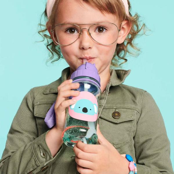 Sticluță cu pai Skip Hop Zoo 0.3845l 1 an / Plastic / Purple photo 3