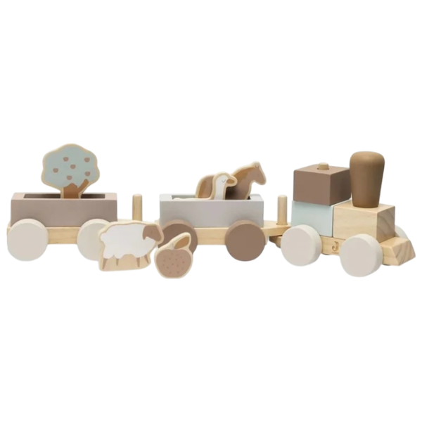 Joc educativ Jollein Toy Train Farm 1.5+/ Joc de logică photo 1