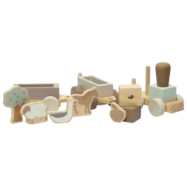 Joc educativ Jollein Toy Train Farm 1.5+/ Joc de logică photo 2