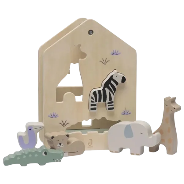 Развивающий набор Jollein Shape Sorter Jungle Jambo 1+/ Логическая игра photo 1