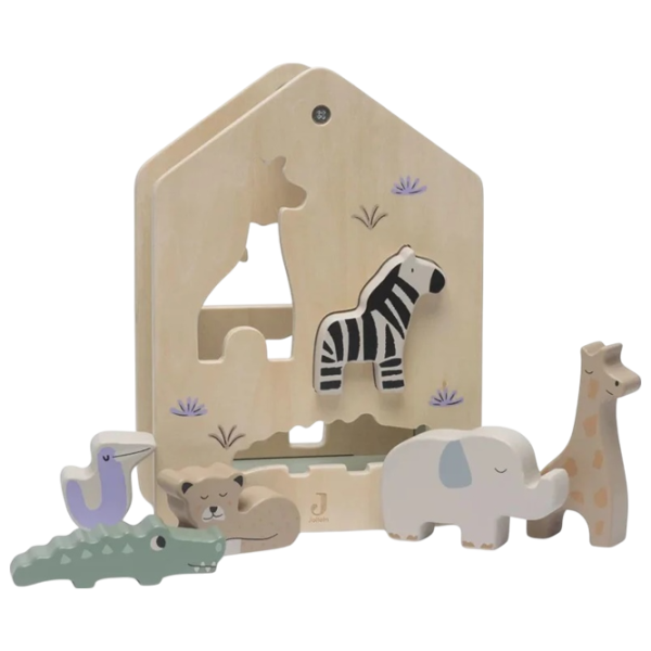 Развивающий набор Jollein Shape Sorter Jungle Jambo 1+/ Логическая игра photo 1