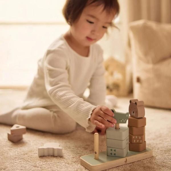 Развивающий набор Jollein Stacking Tower Jungle Jambo 1+/ Логическая игра photo 3