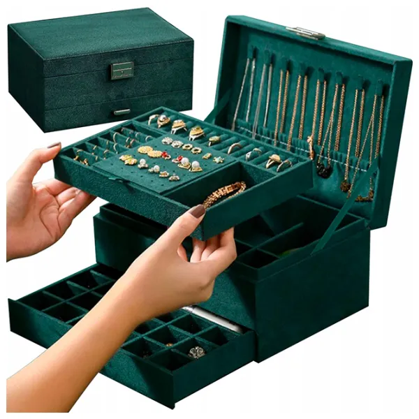 Organizator de bijuterii Soulima 21954 Pânză / Green photo 3