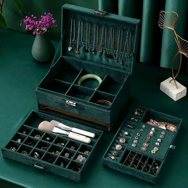 Organizator de bijuterii Soulima 21954 Pânză / Green photo 7