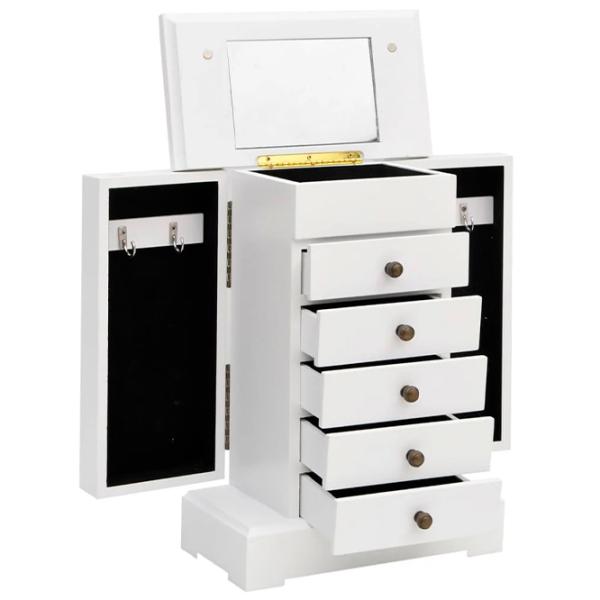 Organizator de bijuterii VidaXL 245753 MDF / White photo 6