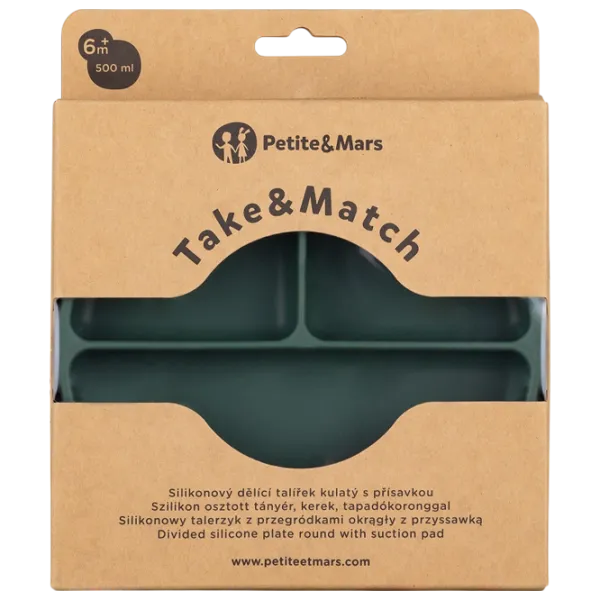 Farfurie Petite&Mars Take&Match Unisex / 6+ luni / Green photo 4 Farfurie Petite&Mars Take&Match Unisex / 6+ luni / Green photo 4
