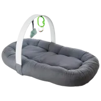 Saltea fiziologică BabyJem Babynest My First Bed (878) 40 x 10 cm/ Anthracite