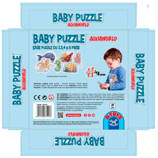 Puzzle Hape Aquaworld 3+/ Количество деталей: 6 photo 2 Puzzle Hape Aquaworld 3+/ Количество деталей: 6 photo 2
