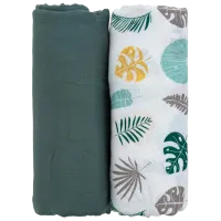 Одеяло Petite&Mars Leaves  Хлопок / Зеленый
