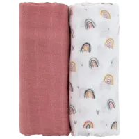 Одеяло Petite&Mars Misty  Хлопок / Розовые радуги