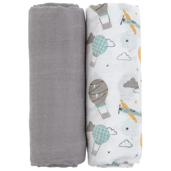 Одеяло Petite&Mars Leaves  Хлопок / Grey photo 1