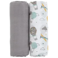 Одеяло Petite&Mars Leaves  Хлопок / Grey