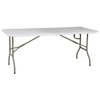 Садовый стол Saska Garden 1039800 Прямоугольный / Серый Белый